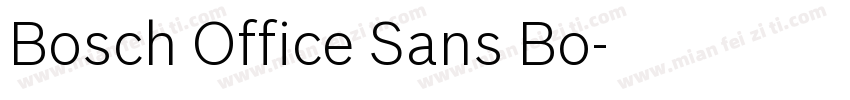 Bosch Office Sans Bo字体转换